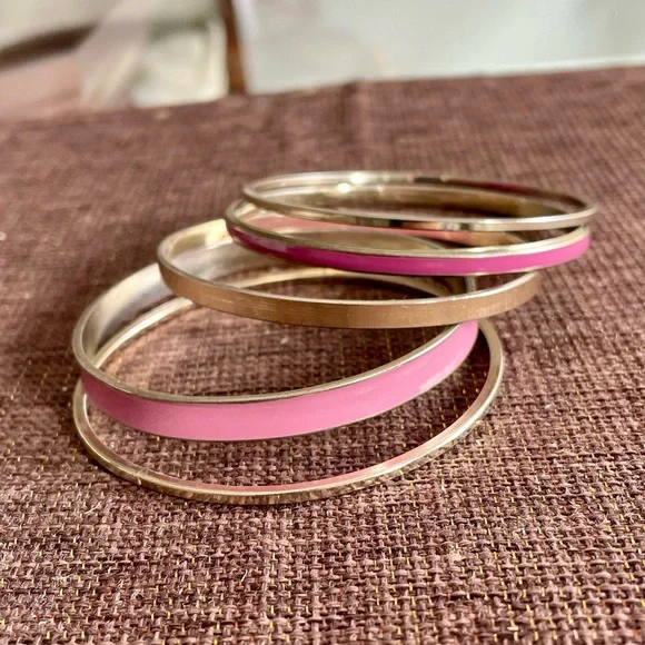 Pink & Gold Bangle Set - Picture 3 of 4